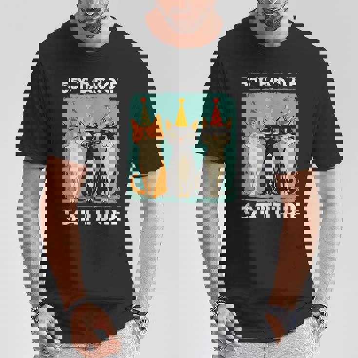 キャティチュード55歳 55歳の誕生日 猫好き 55歳 Tシャツ 面白い贈り物
