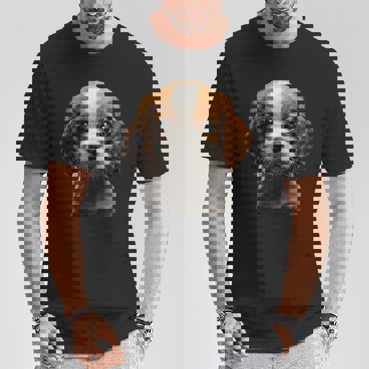 キャバリアキングチャールズスパニエル子犬 Tシャツ 面白い贈り物