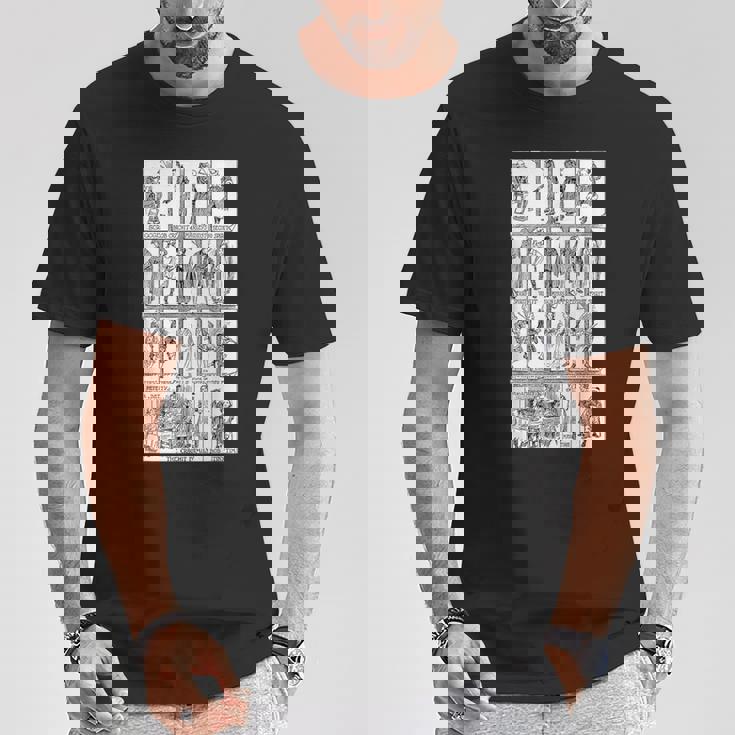 キャラクターモンタージュクリスマスキャロルtシャツ-ヴィンテージスクルージ Tシャツ 面白い贈り物