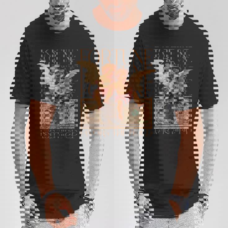 キューピッドとサイケ 2人の天使の赤ちゃん ドルフォーチュンアート Tシャツ 面白い贈り物