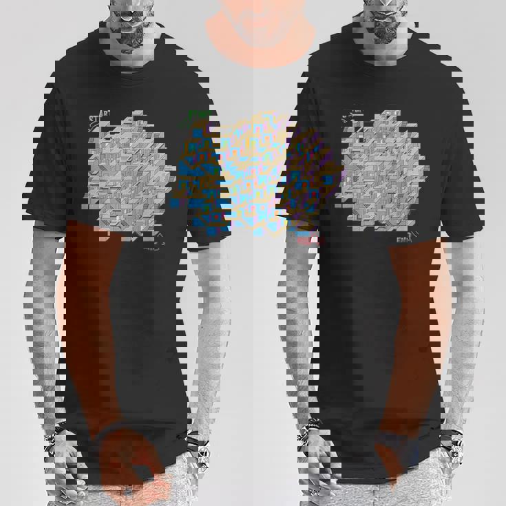 キューブ 迷路&迷路 Tシャツ 面白い贈り物