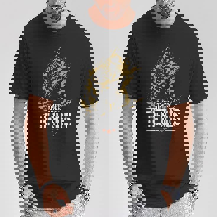 ギタリストのためのブルース・ミュージック・ギター ヴィンテージ 長袖tシャツ Tシャツ 面白い贈り物