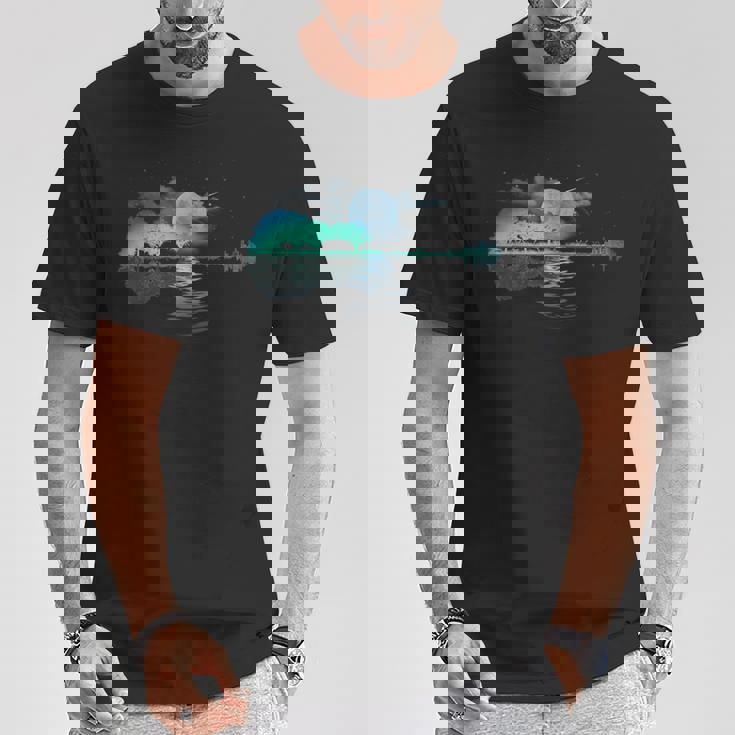 ギター レイクリフレクションズ レイクシャドウ 音楽 アコースティックギター Tシャツ 面白い贈り物
