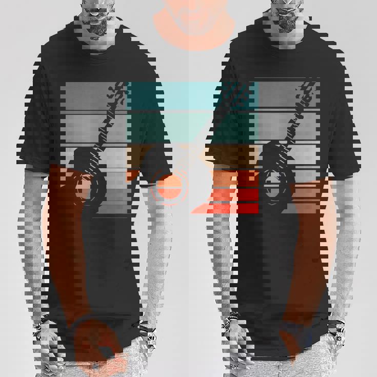 ギター レトロスタイル ビンテージ Tシャツ 面白い贈り物