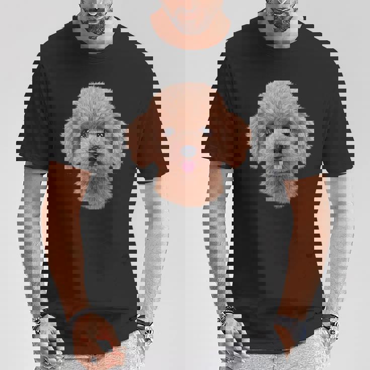 クリーム トイプードル 犬 いぬ 顔 Tシャツ 面白い贈り物