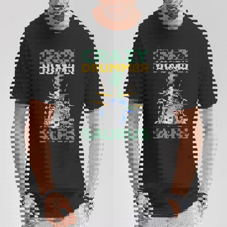 クレイジードラマー ザウルス ドラムプレーヤー ドラム 音楽プレーヤー 恐竜 Tシャツ 面白い贈り物