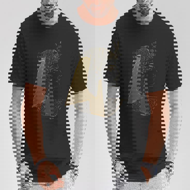 クレオパトラ 古代エジプト女王 ゴールデンファラオ アートデザイン Tシャツ 面白い贈り物