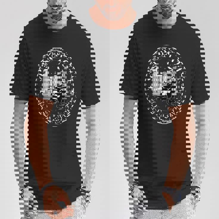 クレセントシティ 郵便サービス メッセンジャー カワウソ 三日月市 Tシャツ 面白い贈り物