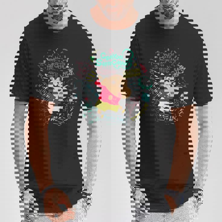 クレヨンしんちゃん しんちゃんと楽器のパーティタイム Tシャツ 面白い贈り物