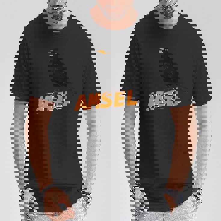 クロウタドリ 鳥 動物 図 バードウォッチング 贈り物 鳥類学者 生物学者 自然科学 Tシャツ 面白い贈り物