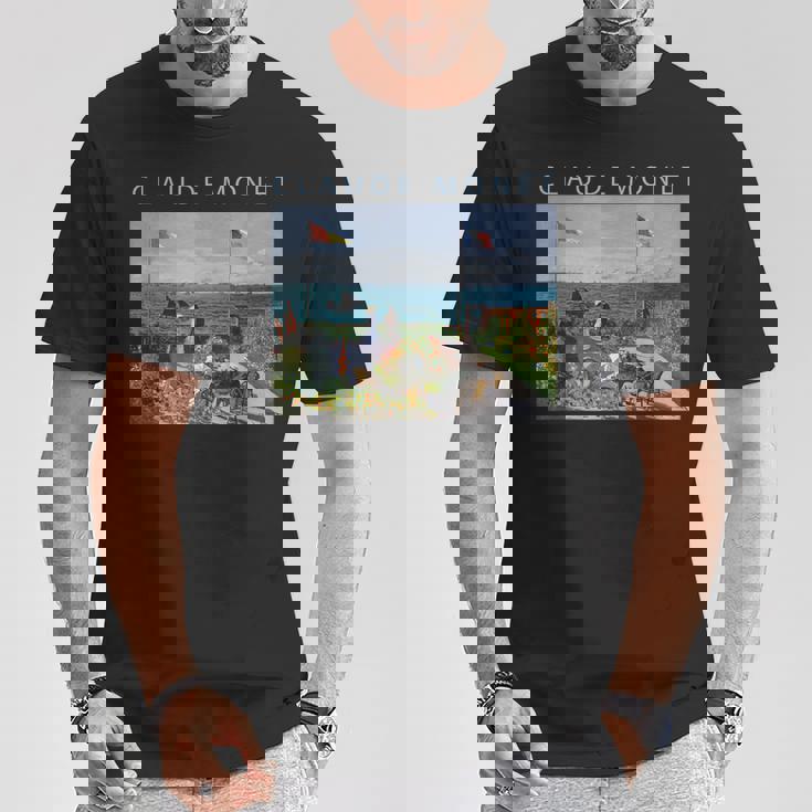 クロード モネ 面白いtシャツ アート サンタドレスの庭園 絵画 メンズ レディース 面白い 服 油彩画 Tシャツ 面白い贈り物
