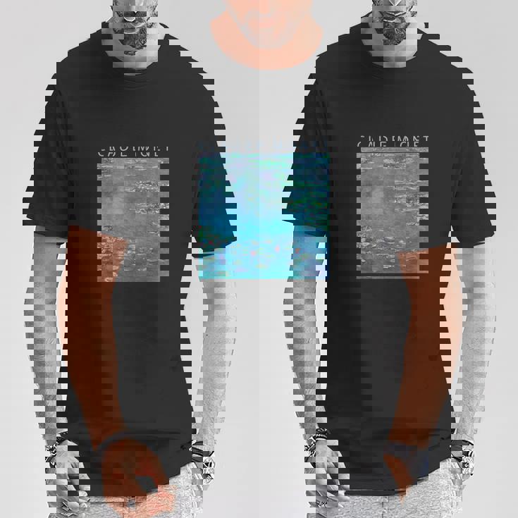 クロード モネ 面白いtシャツ 睡蓮 印象派 絵画 アート メンズ レディース 面白い 服 美術 油彩画 Tシャツ 面白い贈り物