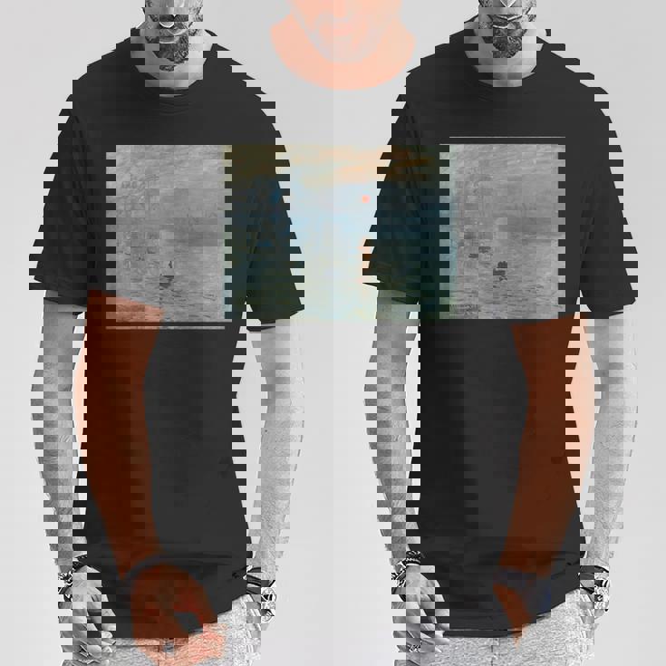 クロード・モネの印象、ソレイユ・レヴァント レトロtシャツ Tシャツ 面白い贈り物