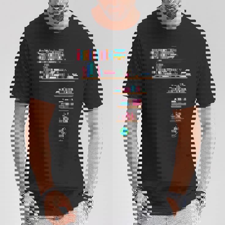 クールなアフリカの地図アート 男性 女性 アフリカの図書館読者 Tシャツ 面白い贈り物