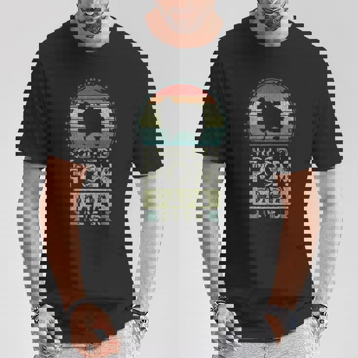 クールなポメラニアン・パパ、父の日 Tシャツ 面白い贈り物