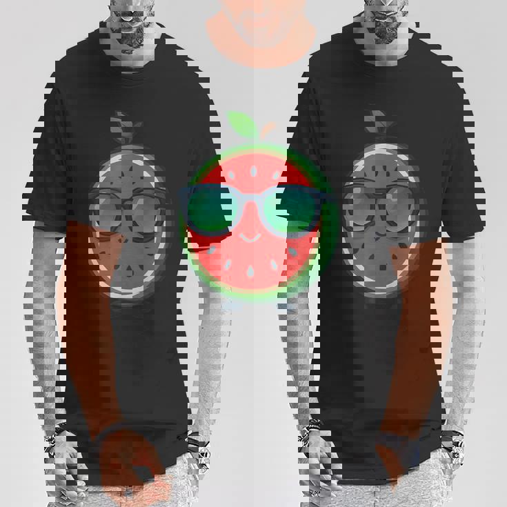 クールな漫画スイカサングラス付き Tシャツ 面白い贈り物