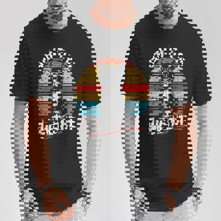 クールな猫のレトロヴィンテージ 素晴らしいために生まれました Tシャツ 面白い贈り物