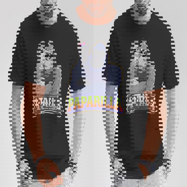 クール・パパ・ゴリラ 父娘ゴリラ Tシャツ 面白い贈り物