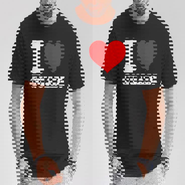 グアム I Heart Guam I Love Guam Tシャツ 面白い贈り物