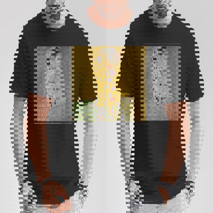 グスタフ・クリムトのキス 有名な絵画 Tシャツ 面白い贈り物