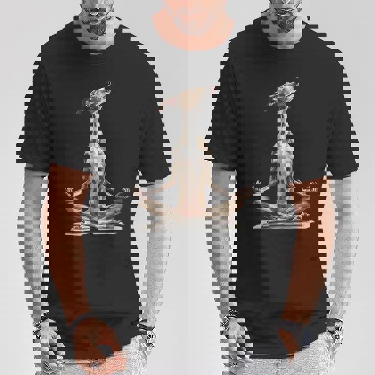 グレイハウンド ドッグ ヨガ Tシャツ 面白い贈り物