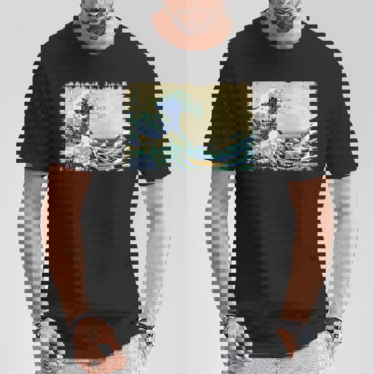 グレートウェーブ 葛飾北斎 名物 ヴィンテージアート おしゃれ Tシャツ 面白い贈り物