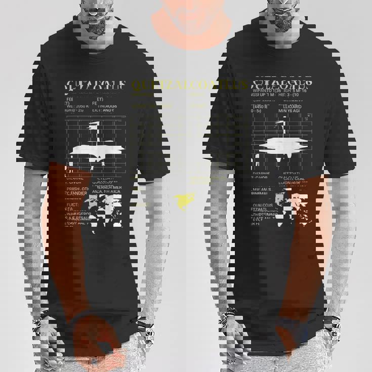 ケツァルコアトルス絶滅した巨大翼竜古生物学 Tシャツ 面白い贈り物