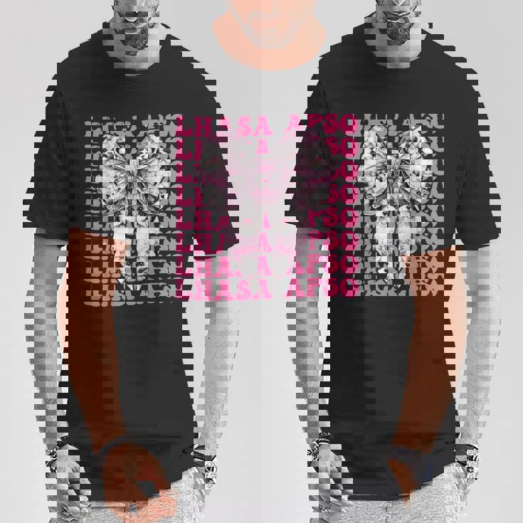 コケットボウ ラサ・アプソ 犬 女の子 ママ 母の日 ピンク Tシャツ 面白い贈り物