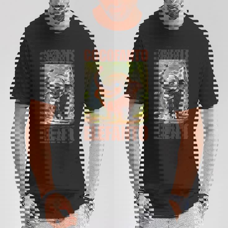 ココファントエレファント-イタリアンブレインロットミーム Tシャツ 面白い贈り物