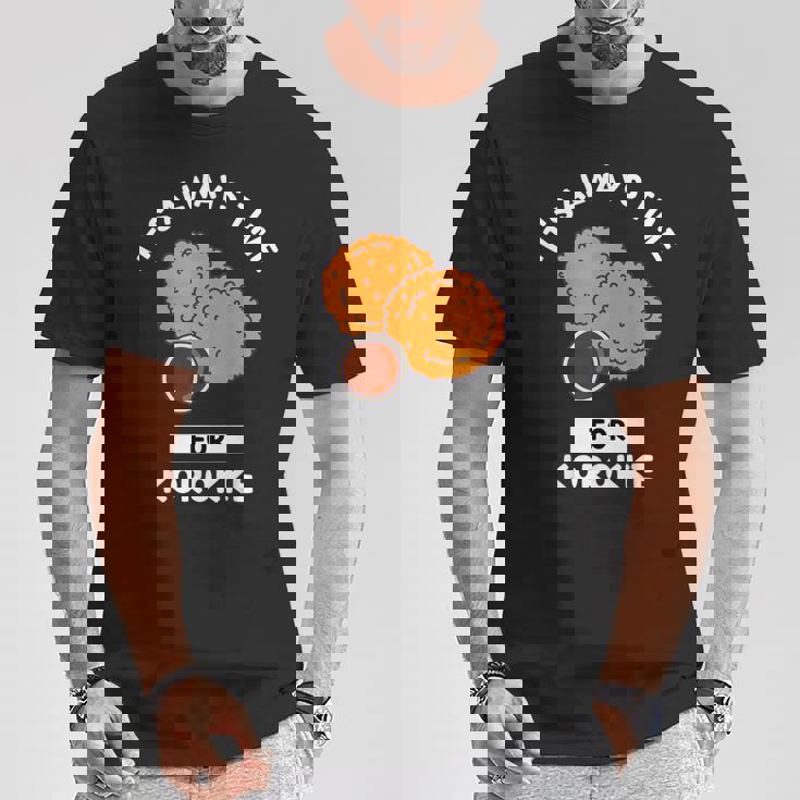 コロッケ 食好き、いつもコロッケを食べる時間だ Tシャツ 面白い贈り物