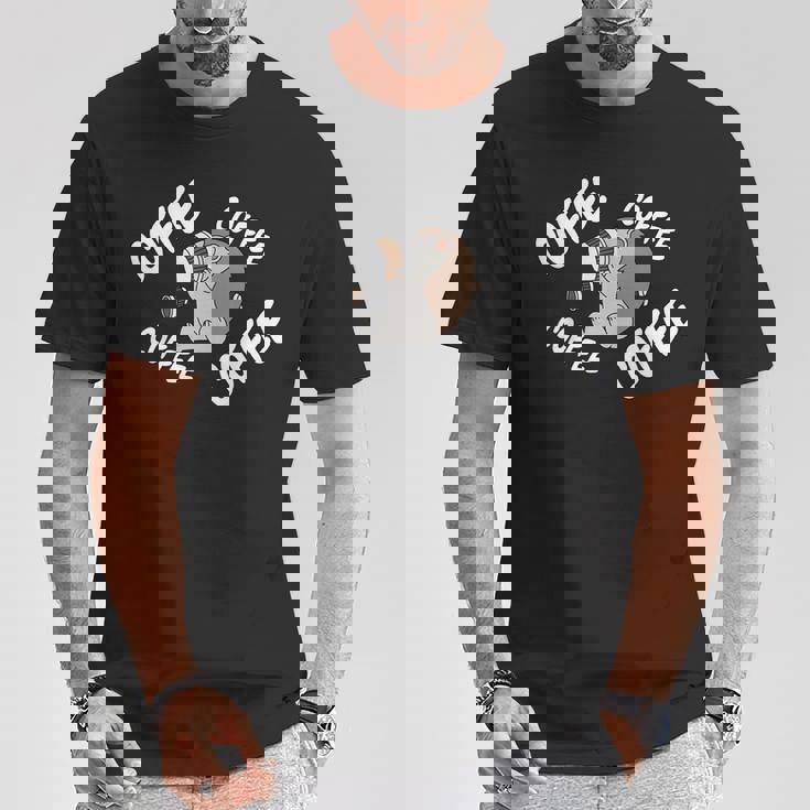 コーヒー スパイキー ペット Tシャツ 面白い贈り物