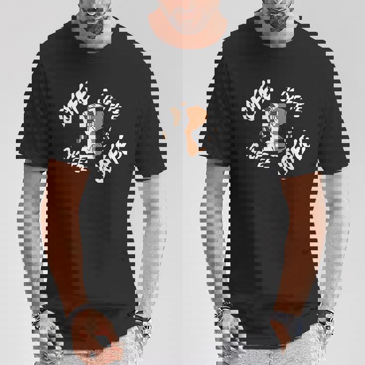 コーヒービーグル犬 Tシャツ 面白い贈り物