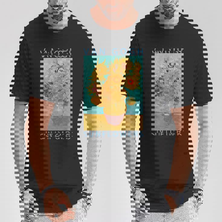 ゴッホ 面白いtシャツ ひまわり 名作 アート 花 印象派 絵画 メンズ レディース 服 美術 油彩画 Tシャツ 面白い贈り物