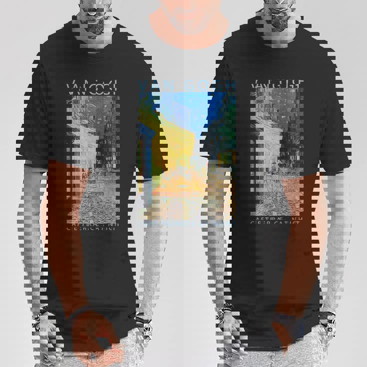 ゴッホ 面白いtシャツ アート 夜のカフェテラス 印象派 絵画 メンズ レディース 面白い 服 美術 油彩画 Tシャツ 面白い贈り物