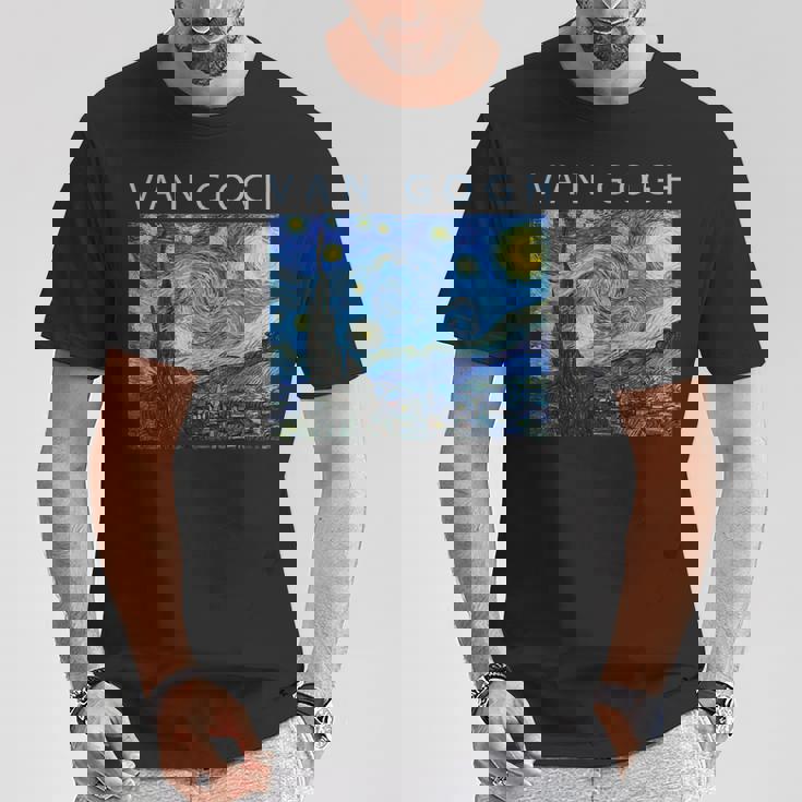 ゴッホ 面白いtシャツ おもしろ アート 星月夜 印象派 絵画 メンズ レディース 面白い 服 美術 ネタ Tシャツ 面白い贈り物