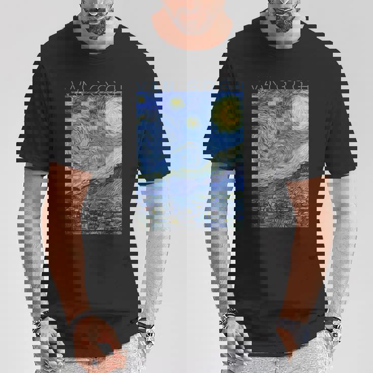ゴッホ星月夜 Tシャツ 面白い贈り物
