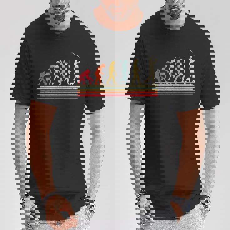ゴルファー&ゴルファーへのレトロなゴルフエボリューションギフト Tシャツ 面白い贈り物
