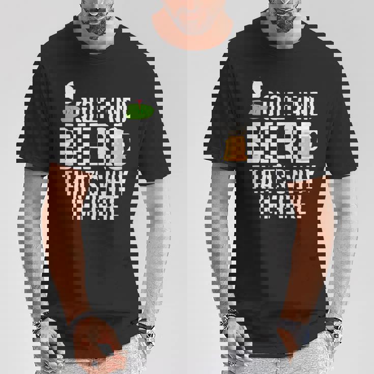 メンズ メンズ ゴルフウェア ゴルフとビール That's Why I'm Here Tシャツ 面白い贈り物