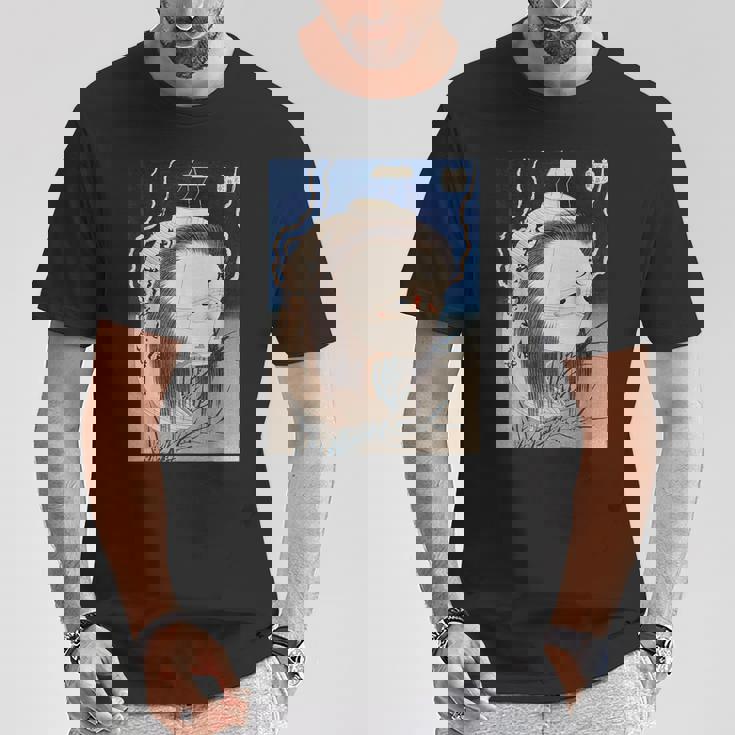 ゴースト 亡霊 霊魂 ファントム 葛飾北斎 日本美術 ハロウィン 妖怪 提灯お岩 百物語 お岩さん 百物語 Tシャツ 面白い贈り物