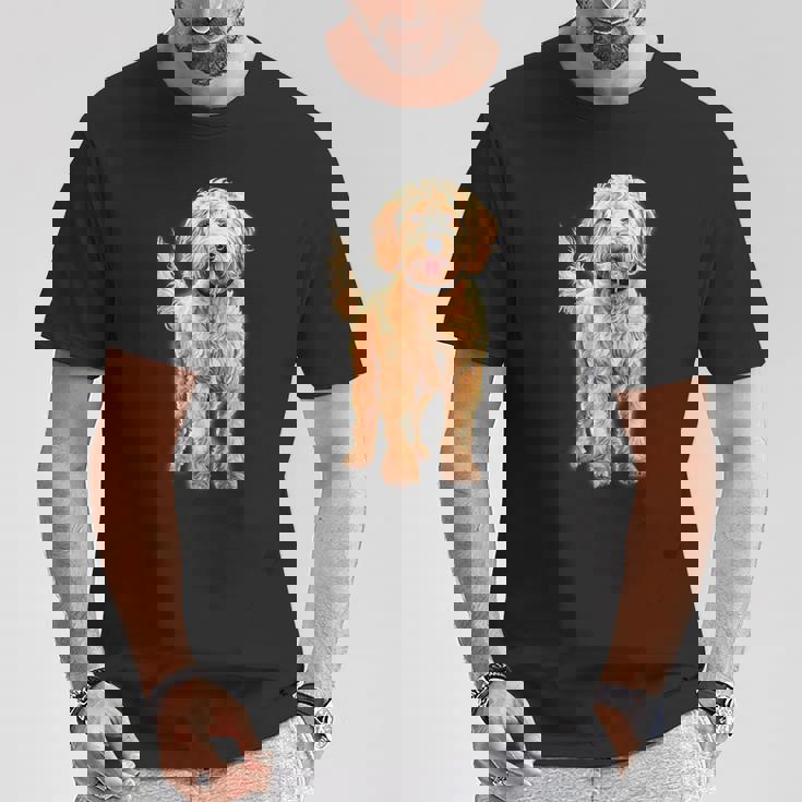 ゴールデンドゥードル犬 Tシャツ 面白い贈り物