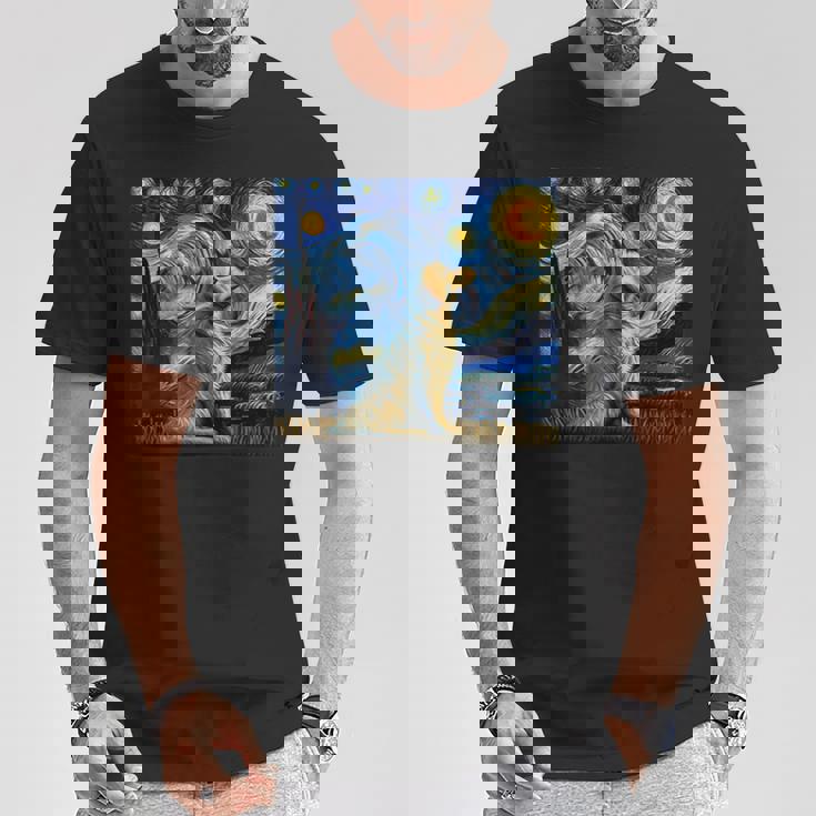 ゴールデンレトリバー 面白いtシャツ 犬 星月夜 イヌ かわいい メンズ おもしろ 服 グッズ ネタ わんこ Tシャツ 面白い贈り物