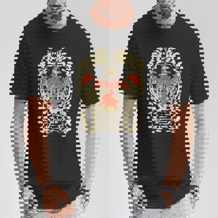 サイケデリック キノコ フライ 寒天 レイビング フェスティバル パーティー 行楽 Tシャツ 面白い贈り物