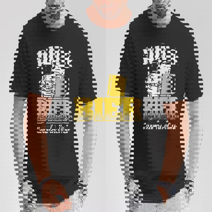 サウナとビールサウナ ウェルネスサウナ Tシャツ 面白い贈り物