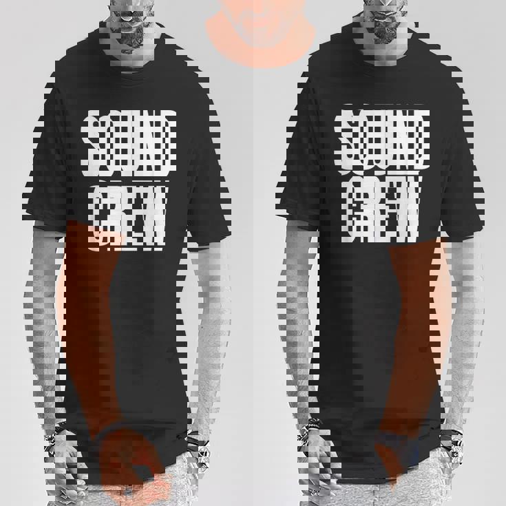 サウンドクルーtシャツ コンサートイベントスタッフ ブラックtシャツ Tシャツ 面白い贈り物