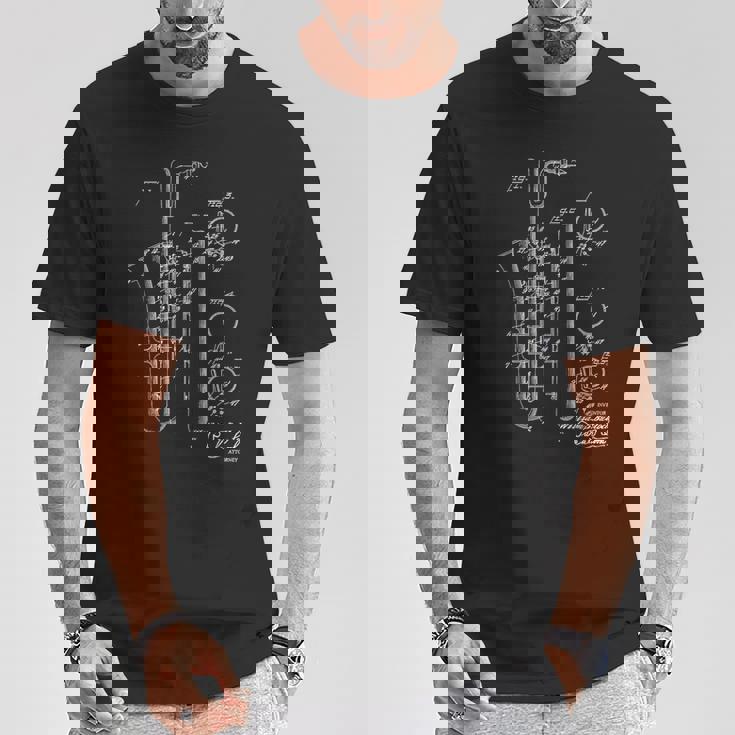 サックス バリサックス 特許スタイル クール サックス Tシャツ 面白い贈り物