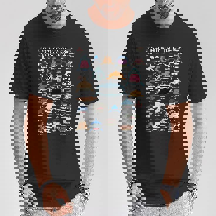 サメの種類 面白いサメの顔 サメの恋人 キッズ 先生 Tシャツ 面白い贈り物