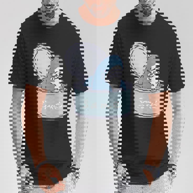 サメの缶詰め Tシャツ 面白い贈り物