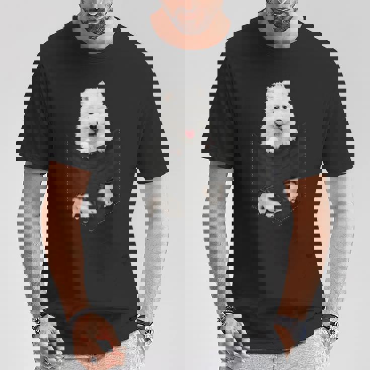 サモエド犬愛好家のためのポケットの中の面白いサモエド Tシャツ 面白い贈り物