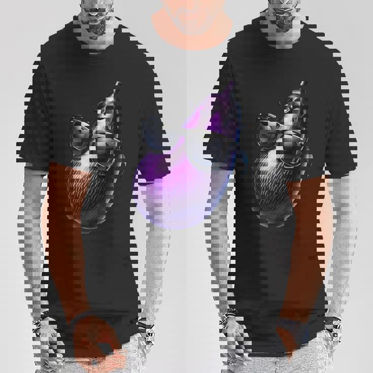 サングラス 夏 涼しい 茄子 Tシャツ 面白い贈り物