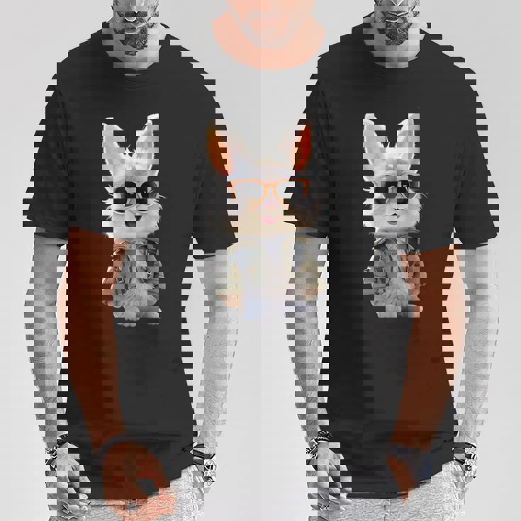 サングラスをかけたうさぎ 茶色のうさぎ かわいいうさぎ Tシャツ 面白い贈り物